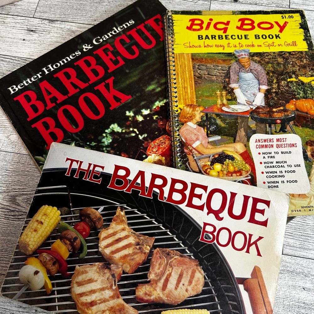 Vintage Barbecue Cookbook Lot 3 Better Homes Gardens Big Boy The Barbeque Book